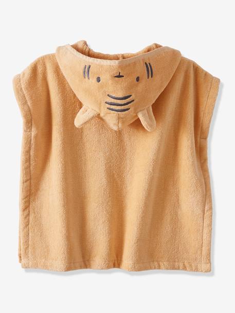 Poncho de bain bébé avec coton recyclé personnalisable Animal abricot+beige+ocre+olive - vertbaudet enfant 