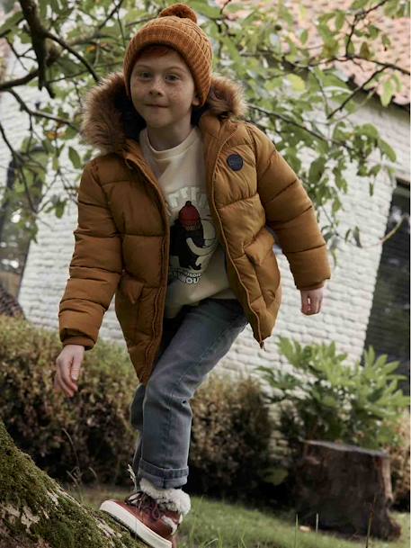 Jean garçon droit indestructible morphologique MEDIUM denim brut+STONE - vertbaudet enfant 