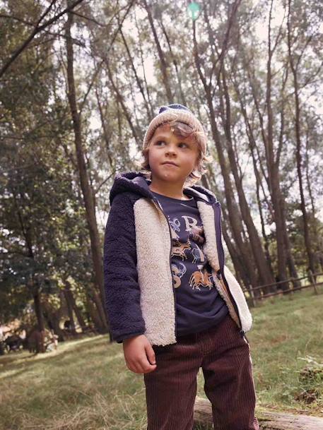 Tee-shirt préhisto artiste garçon détails brodés anthracite - vertbaudet enfant 