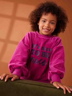 Meisje-Trui, vest, sweater-Fluwelen gladde meisjessweater