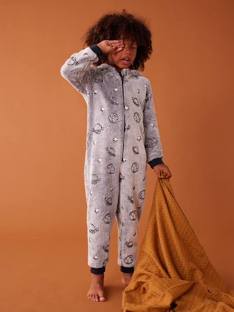 Combi-pyjama espace phosphorescent garçon marine - vertbaudet enfant 