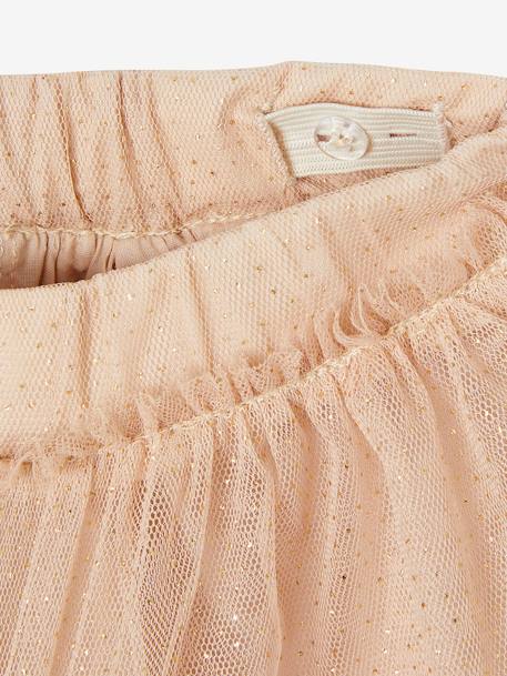 Tule rokje met glitters voor meisjes iriserend beige - vertbaudet enfant 
