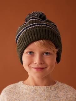Garçon-Accessoires-Bonnet, écharpe, gants-Ensemble bonnet + snood + gants ou moufles en maille côtes perlées garçon