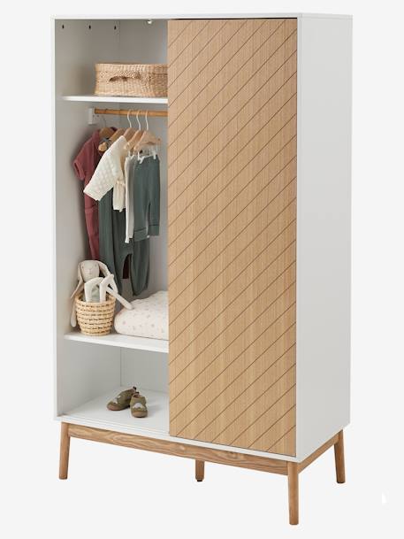 Armoire 2 portes chevrons bois - vertbaudet enfant 