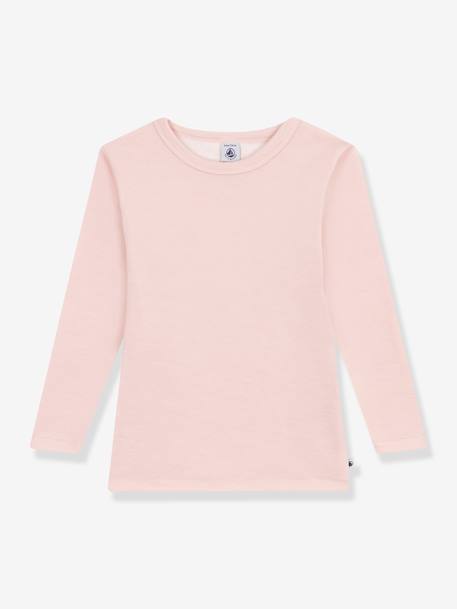 T-shirt met lange mouwen van wol en katoen PETIT BATEAU rozen - vertbaudet enfant 