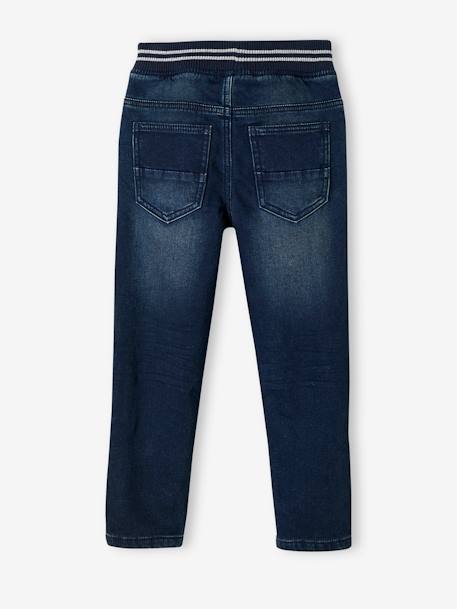 Pantalon en denim effet molleton doublé chaud garçon denim brut - vertbaudet enfant 