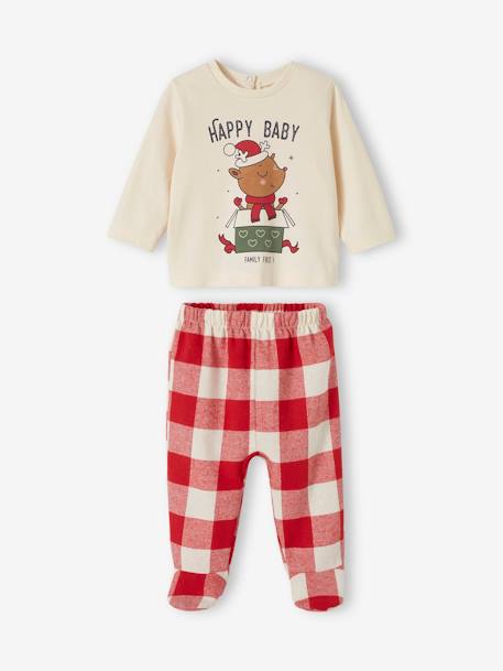 Pyjama bébé spécial Noël capsule famille écru - vertbaudet enfant 