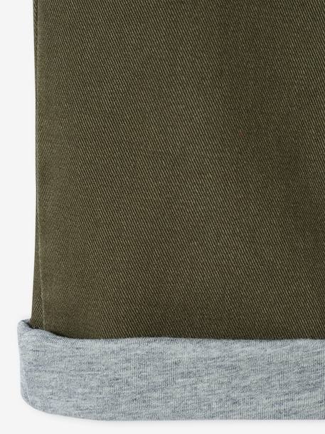 Gevoerde battlebroek voor jongens, eenvoudig aan te trekken kaki+nachtblauw - vertbaudet enfant 