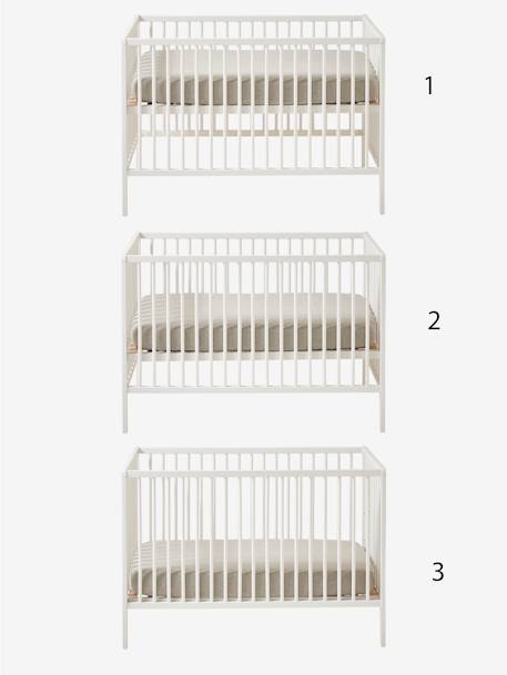 Lit bébé Cocoon blanc+bois - vertbaudet enfant 