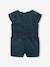 Gladde fluwelen babyjumpsuit smaragdgroen - vertbaudet enfant 