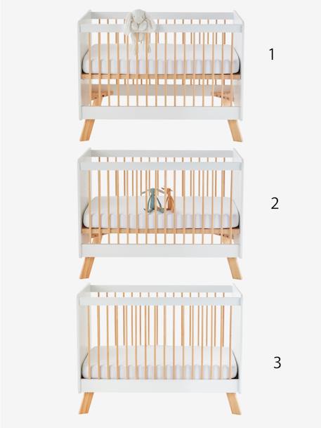 Lit bébé à barreaux GRANDE OURSE BLANC / BOIS - vertbaudet enfant 