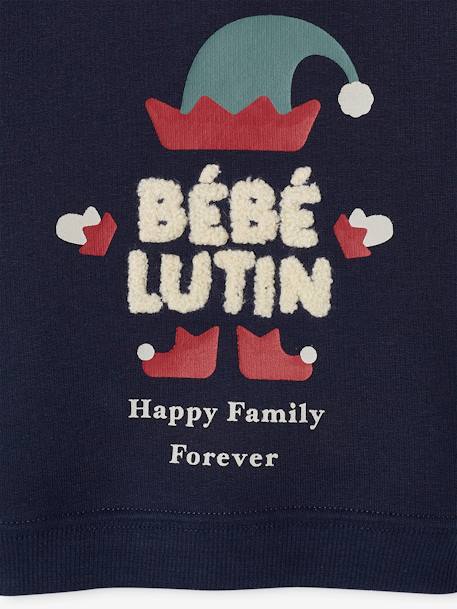 Baby kerst sweatshirt 'Happy Family Forever' capsulecollectie marineblauw - vertbaudet enfant 