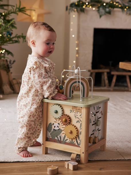 Grote houten activiteitenkubus rozen+Tanzania - vertbaudet enfant 