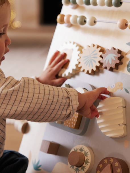 FSC®-houten dubbelzijdig activiteitenpaneel HANOÏ wit - vertbaudet enfant 