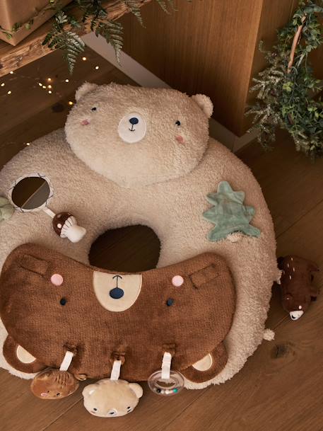 Ontdekkingskussen voor baby's beige+bruin+groen+ORANJE+wit - vertbaudet enfant 