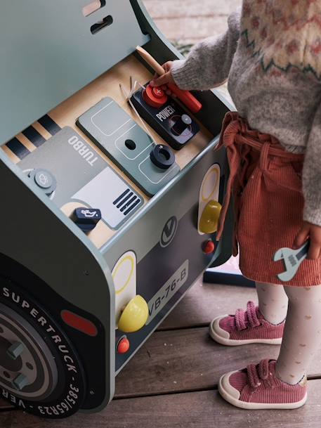 Ma voiture à réparer en bois FSC® beige - vertbaudet enfant 