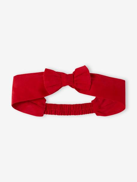 Ensemble de Noël bébé : robe, gilet en fausse fourrure, collants et bandeau assorti rouge - vertbaudet enfant 