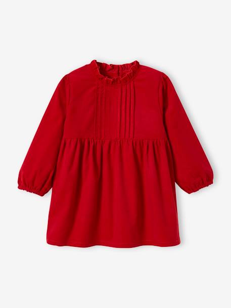 Ensemble de Noël bébé : robe, gilet en fausse fourrure, collants et bandeau assorti rouge - vertbaudet enfant 