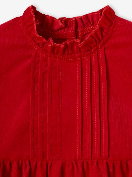 Ensemble de Noël bébé : robe, gilet en fausse fourrure, collants et bandeau assorti rouge - vertbaudet enfant 