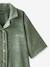 Peignoir Oversize enfant uni avec coton recyclé, personnalisable bois de rose+vert sapin - vertbaudet enfant 
