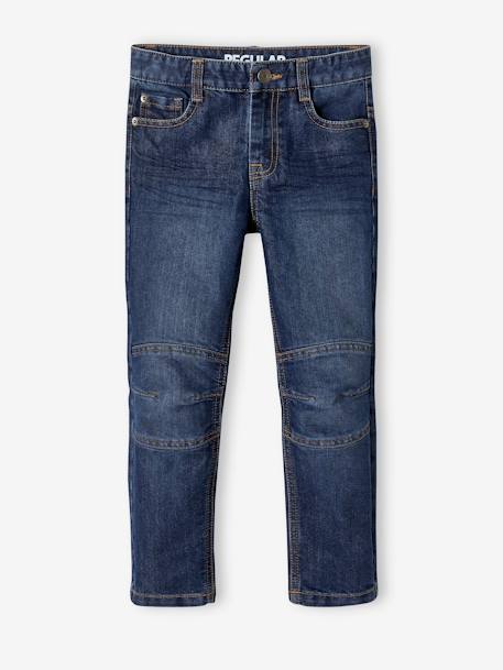 Jean garçon droit indestructible morphologique FIN denim brut+STONE - vertbaudet enfant 