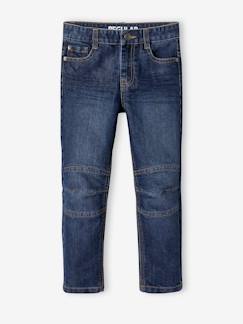 Jongens-Broek-Rechte jeans voor jongens MorphologiK indestructible "waterless" met heupomtrek medium