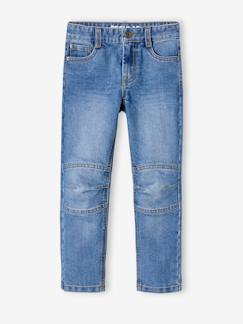 Jongens-Broek-Rechte jeans voor jongens MorphologiK indestructible "waterless" met heupomtrek medium