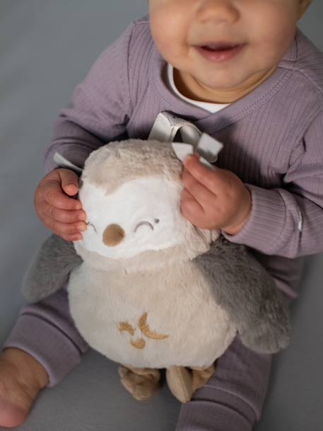 Peluche aide au sommeil lumineuse et sonore Deluxe Ollie la chouette gris - vertbaudet enfant 