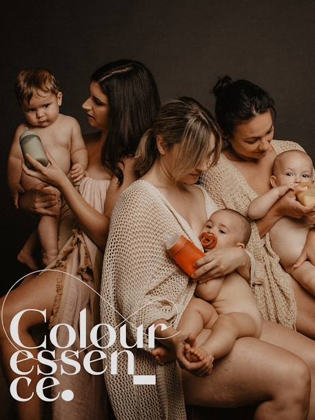 Sucette avec tétine symétrique SX Pro Colour Essence beige+bleu ciel+rose pâle+vert - vertbaudet enfant 