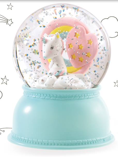 Veilleuse Boule à Neige Licorne - bleu ciel - vertbaudet enfant 