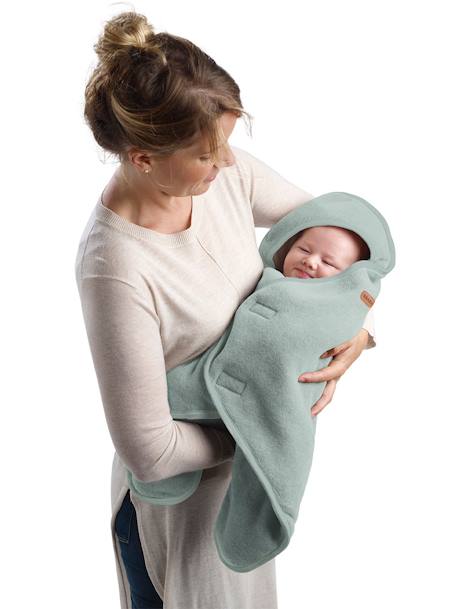 Deken BEABA Babynomade® met fleece voering roze (poederkleur)+saliegroen - vertbaudet enfant 