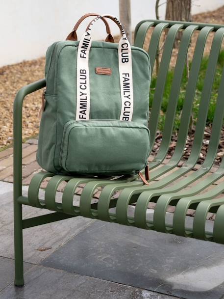Sac à dos à langer Family Club Signature blanc+écru+marron+noir+vert - vertbaudet enfant 