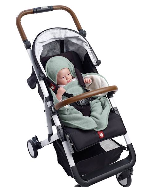 Deken BEABA Babynomade® met fleece voering roze (poederkleur)+saliegroen - vertbaudet enfant 