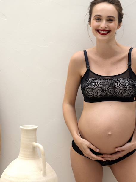 Brassière de maternité et d'allaitement Dahlia noir - vertbaudet enfant 