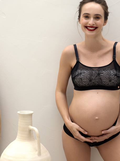 Zwangerschaps- en borstvoedingsbeha Dahlia CACHE COEUR zwart - vertbaudet enfant 