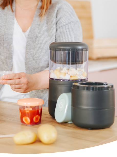 Robot multifonction préparateur culinaire cuiseur et mixeur Nutribaby One Noir-Gris-Bleu - vertbaudet enfant 