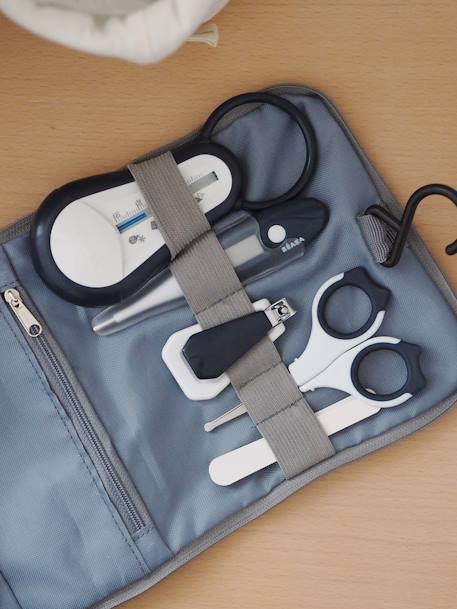 Trousse de toilette nomade 9 accessoires bleu - vertbaudet enfant 