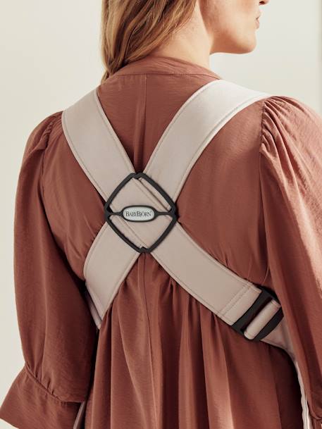 Porte-bébé Mini Jersey 3D BabyBjörn beige+GRIS CHARBON - vertbaudet enfant 