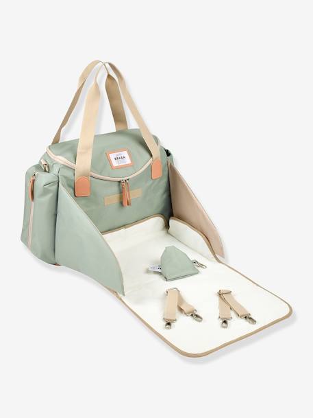 Luiertas Sydney II van BEABA beige, bedrukt+saliegroen - vertbaudet enfant 