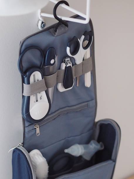 Trousse de toilette nomade 9 accessoires bleu - vertbaudet enfant 