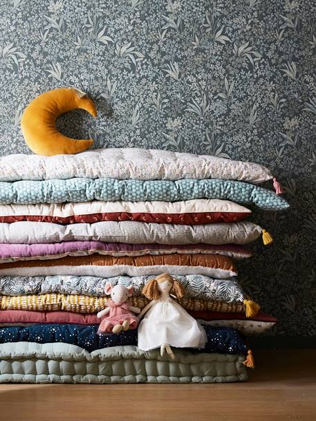 Vloermatras van 2 materialen PETIT NOMADE ecru / karamel - vertbaudet enfant 