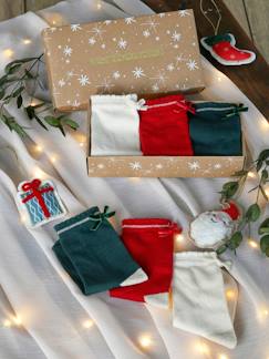 Meisje-Ondergoed-Kerstset Girly Socks set van 3 paar meisjessokken met strik