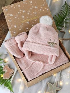Kerstset muts + sjaal + wanten voor babymeisjes  - vertbaudet enfant