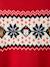 Kersttrui in jacquard voor volwassenen, capsule familiecollectie dennen+rood - vertbaudet enfant 