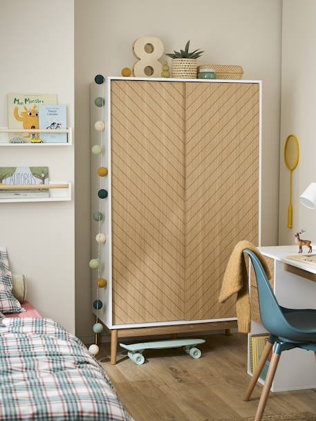 Armoire 2 portes chevrons bois - vertbaudet enfant 