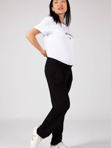 Pantalon grossesse sans bandeau Oscar coupe carrot noir - vertbaudet enfant 