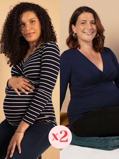 Zwangerschapskleding-Set met 2 eco-verantwoorde zwangerschapstops Fiona Ls ENVIE DE FRAISE