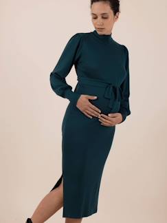 Vêtements de grossesse-Robe-Robe pull de grossesse en maille fine Irina Ls ENVIE DE FRAISE