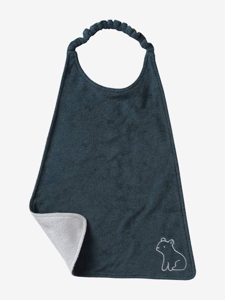 Lot de 3 grands bavoirs bleu grisé - vertbaudet enfant 