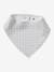 Lot 3 bavoirs bandanas en gaze de coton BLANC+carreaux vert+écru+lot beige+lot renard+lot vert panda+vert sauge - vertbaudet enfant 